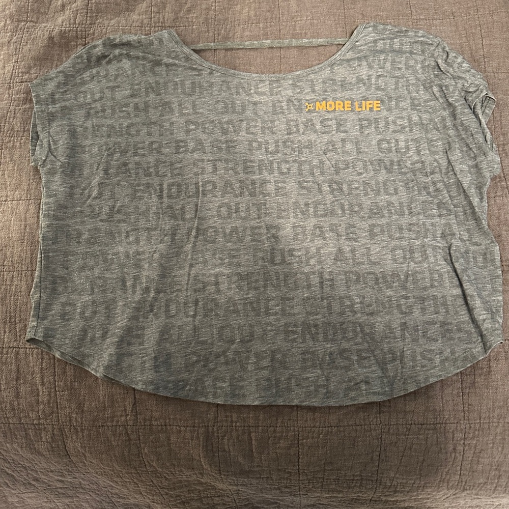 Orangetheory Gray Tee with Orange Accent